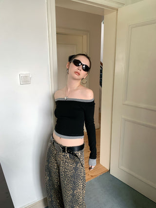 contrast shoulder tops