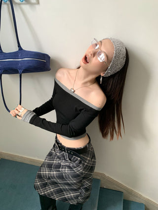 contrast shoulder tops