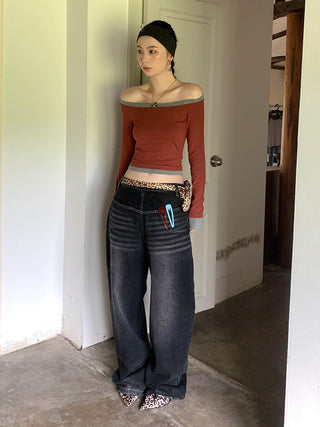 contrast shoulder tops