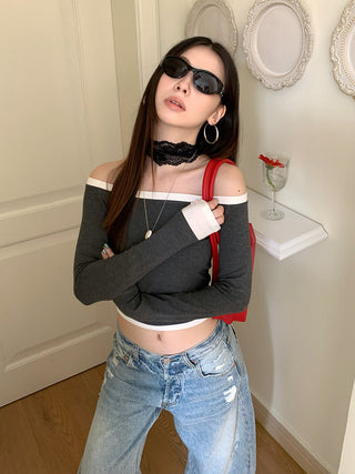 contrast shoulder tops