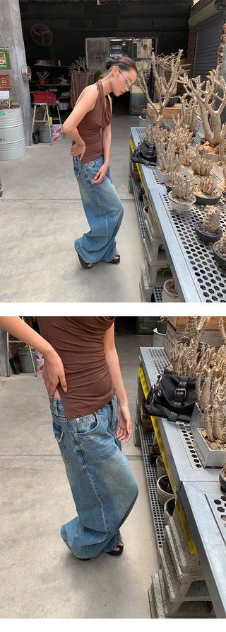 pocket wide jeans
