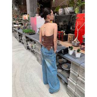 pocket wide jeans