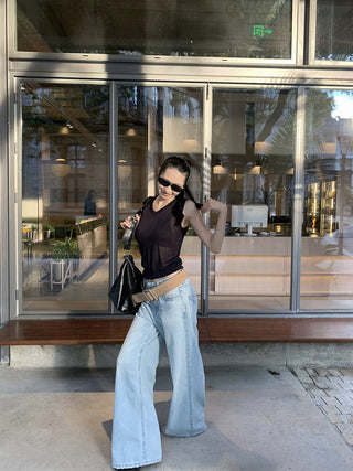 V-neck knitted top