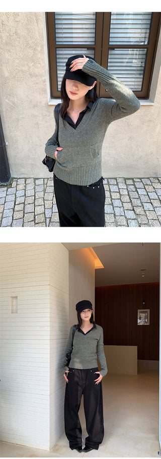 V-neck sweater