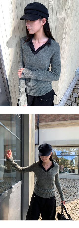 V-neck sweater
