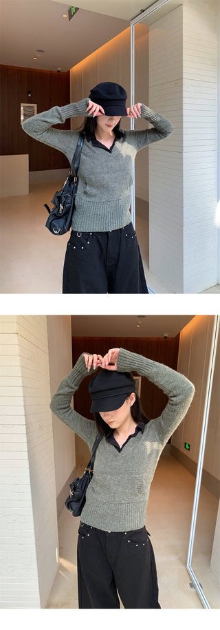 V-neck sweater