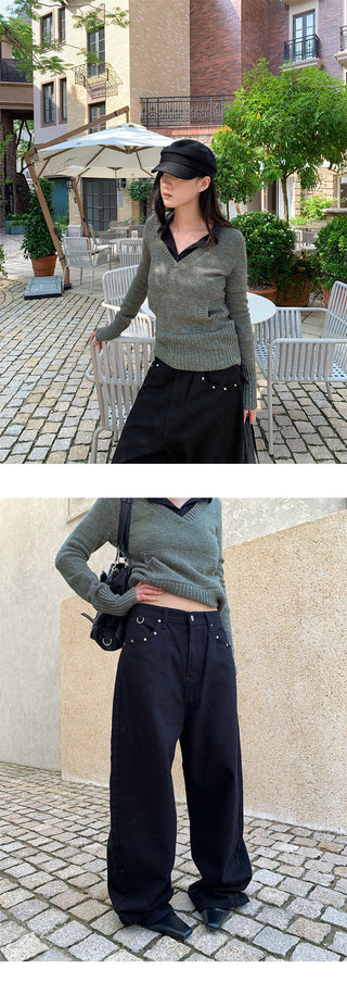 V-neck sweater
