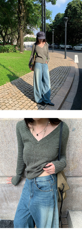 V-neck sweater