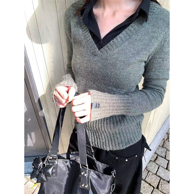 V-neck sweater