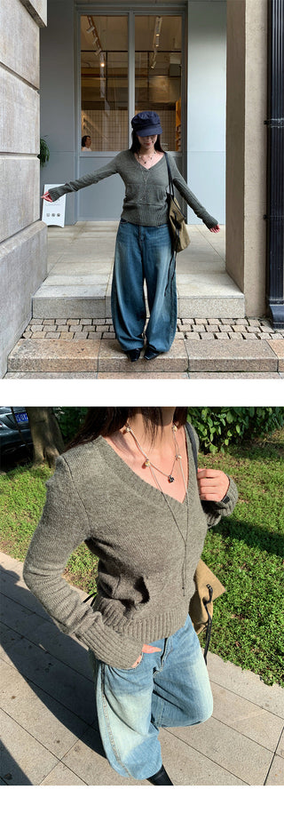 V-neck sweater