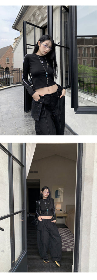 hollow backless tops