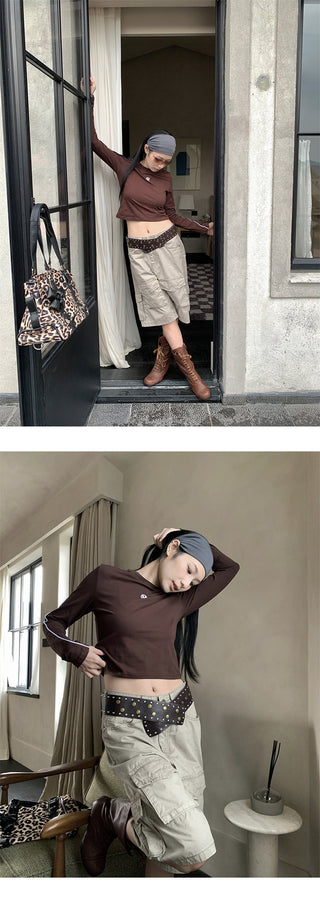 hollow backless tops