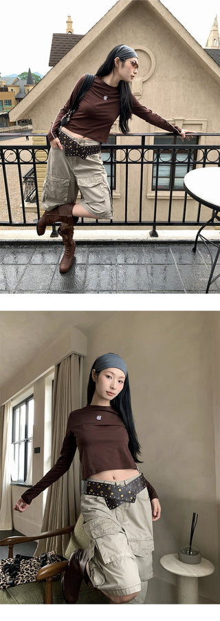 hollow backless tops