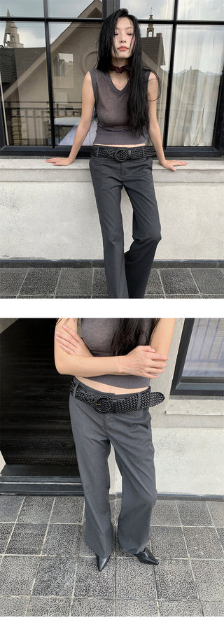 striped suit pants