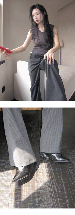 striped suit pants