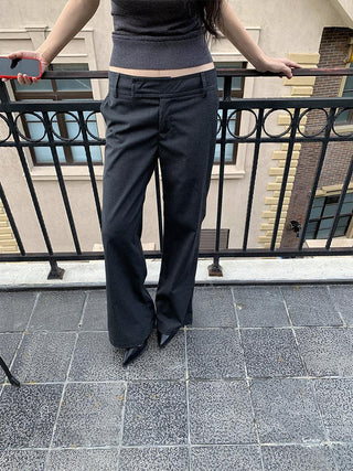 striped suit pants