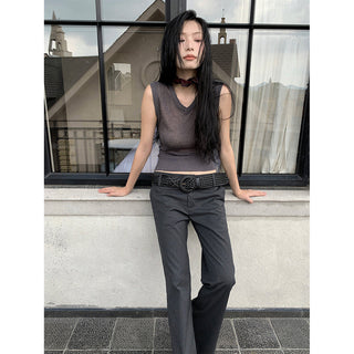 striped suit pants
