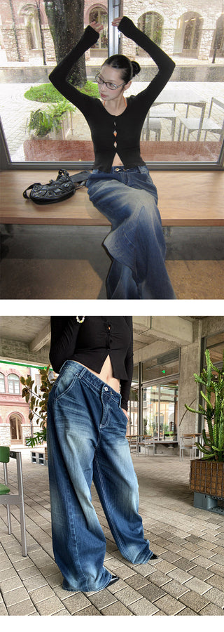 dislocation button jeans
