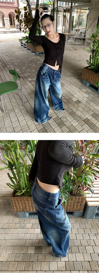 dislocation button jeans