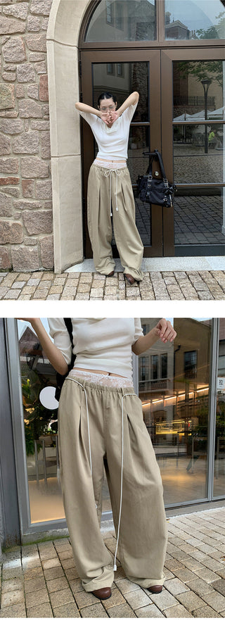 lace wide pants