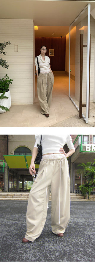 lace wide pants