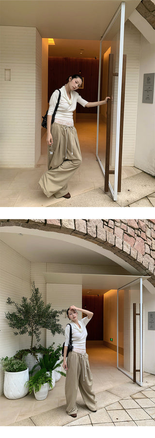 lace wide pants