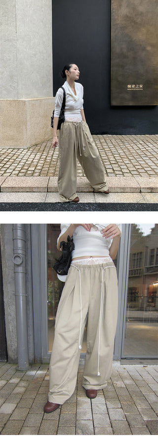 lace wide pants