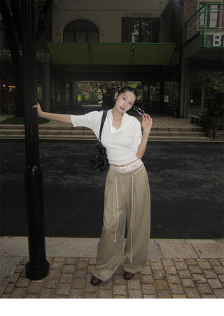 lace wide pants