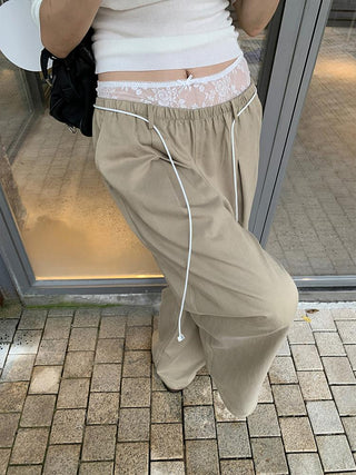 lace wide pants