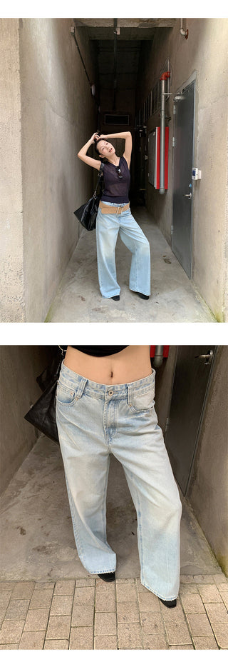 crack tie-dyed jeans