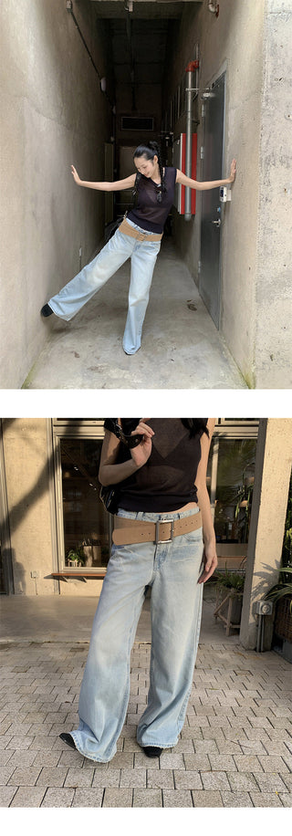 crack tie-dyed jeans