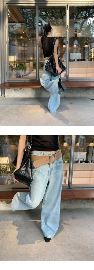 crack tie-dyed jeans