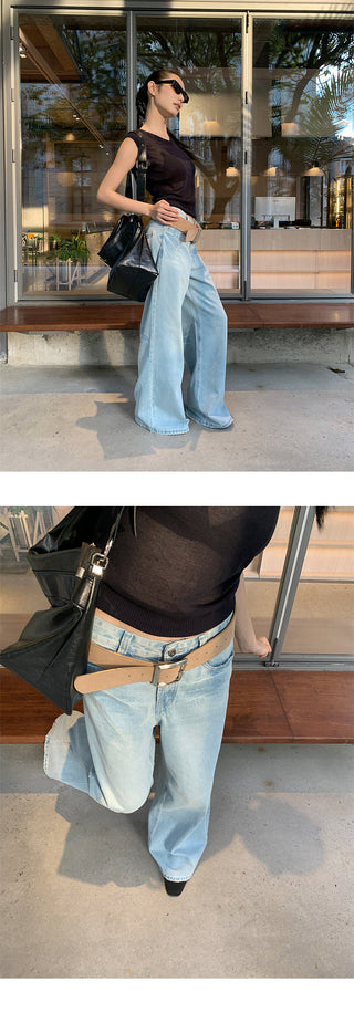 crack tie-dyed jeans