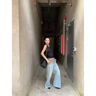 crack tie-dyed jeans