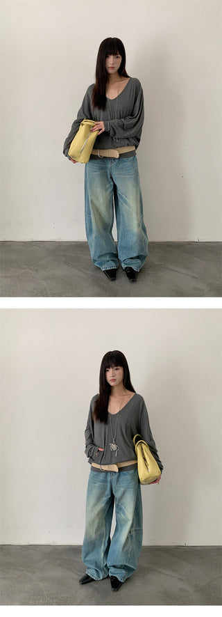 split machete jeans