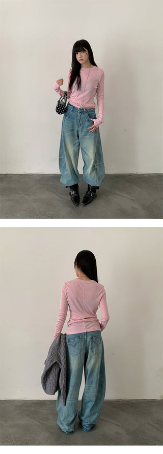 split machete jeans