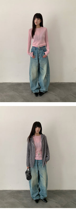 split machete jeans