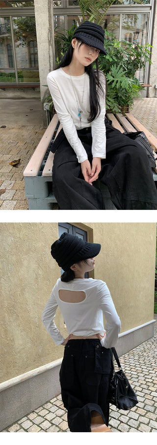 backless hollow tops