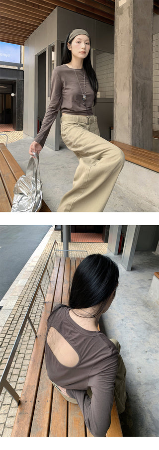 backless hollow tops
