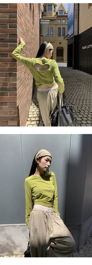 backless hollow tops