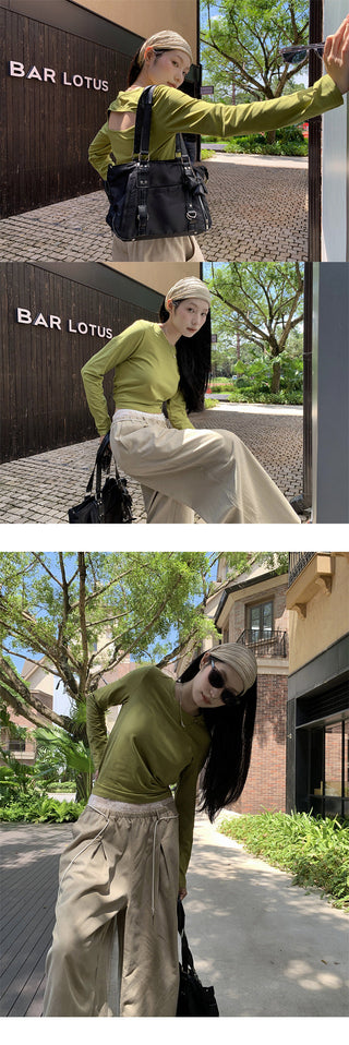 backless hollow tops