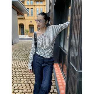 irregular striped top
