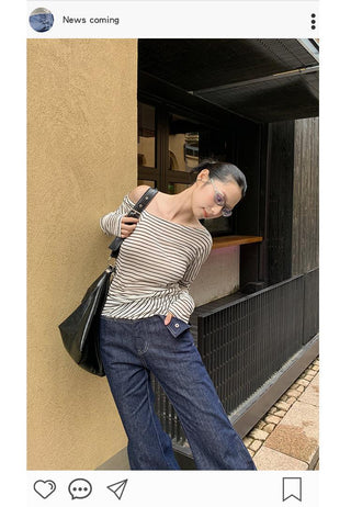 irregular striped top