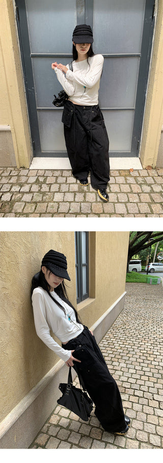 cargo wide pants