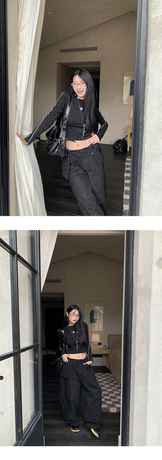 cargo wide pants