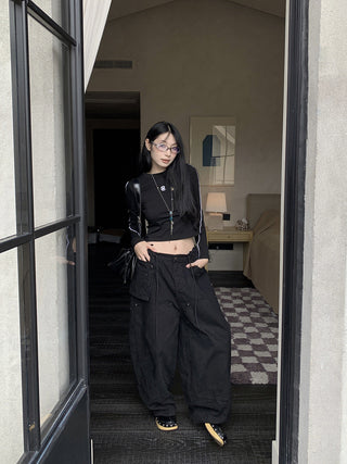 cargo wide pants