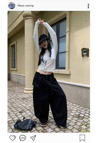 cargo wide pants