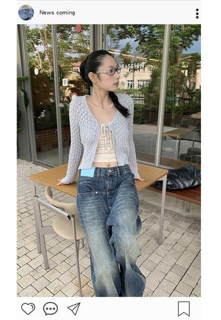 lace cardigan set