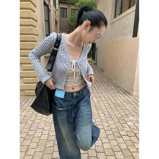 tie-dyed wide jeans