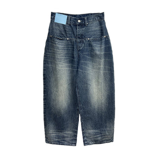 tie-dyed wide jeans